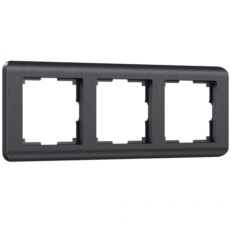 Рамка из поликарбоната на 3 поста Stream графит W0032104 фото 1 &mdash; Multielectrika