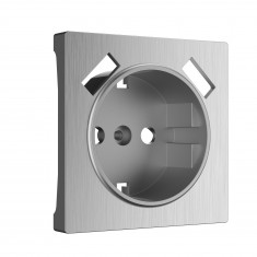 Накладка для розетки USB (cеребряный рифленый) W1179509 &mdash; Multielectrika