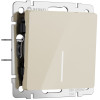 Выключатель одноклавишный проходной с подсветкой (айвори акрил) W1112143 фото 1 — Multielectrika