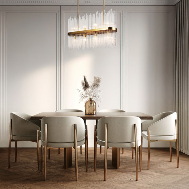 Умная подвесная люстра со стеклянным рассеивателем 486/8 — Multielectrika