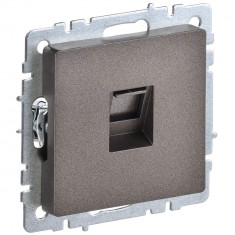 Розетка компьютерная RJ45 кат.5E IEK Brite РК10-БрТБ темная бронза &mdash; Multielectrika