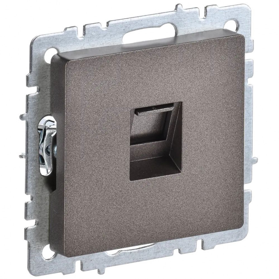 Розетка компьютерная RJ45 кат.5E IEK Brite РК10-БрТБ темная бронза фото 1 — Multielectrika