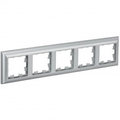 Рамка на 5 поста IEK Brite РУ-5-Бр алюминий/алюминий &mdash; Multielectrika