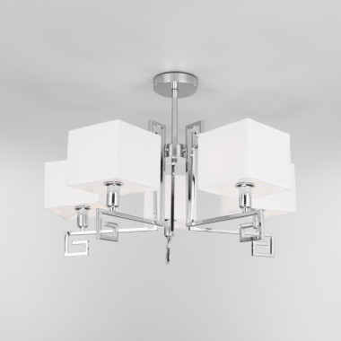 Потолочная люстра с абажурами 60115/5 хром — Multielectrika