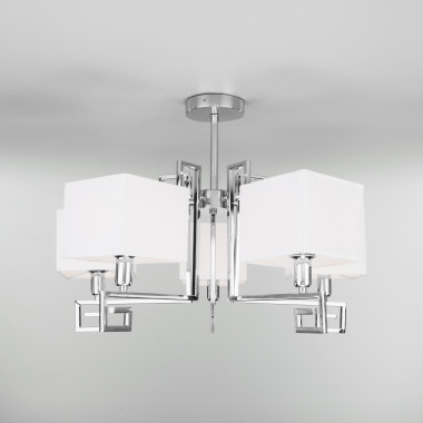 Потолочная люстра с абажурами 60115/5 хром — Multielectrika