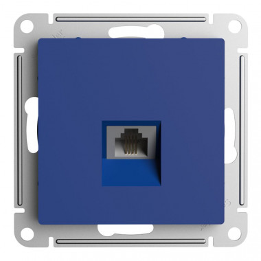 Розетка RJ-11 Systeme Electric AtlasDesign, аквамарин — Multielectrika