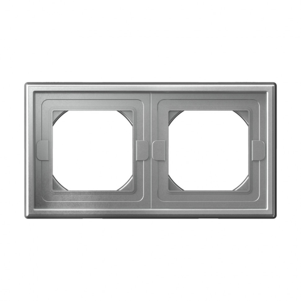 Рамка на 2 поста Systeme Electric ArtGallery Aqua IP44, алюминий фото 1 — Multielectrika