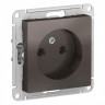 Розетка силовая Schneider Electric Atlas Design без заземления, мокко