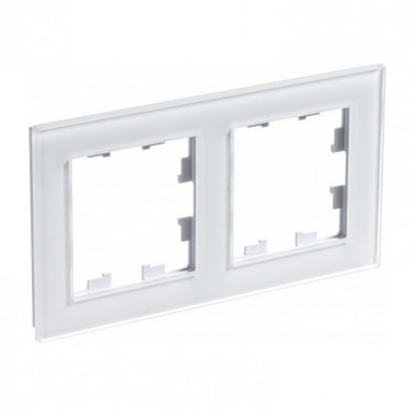 Рамка Schneider Electric Atlas Design Nature на 2 поста, белое стекло — Multielectrika