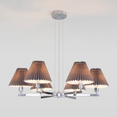 Подвесная люстра с декоративными абажурами 60136/6 хром/графит — Multielectrika