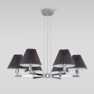 Подвесная люстра с декоративными абажурами 60136/6 хром/графит — Multielectrika