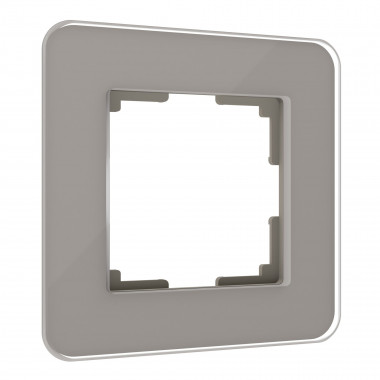 Рамка из стекла на 1 пост Elite дымчатый W0012417 &mdash; Multielectrika