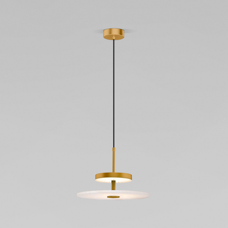 Светодиодный подвесной светильник с мраморным рассеивателем 40342 LED латунь фото 1 — Multielectrika