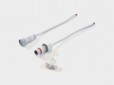 Силиконовая заглушка с нижним выводом провода для ленты NE560, END-1018-B &mdash; Multielectrika