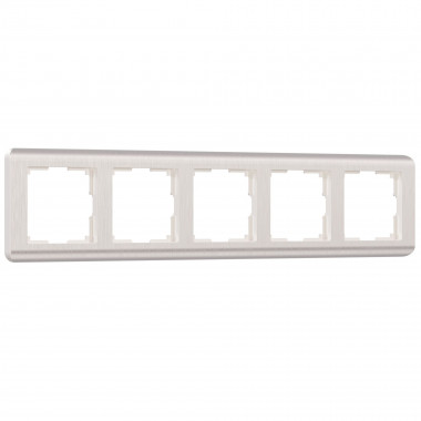 Рамка из поликарбоната на 5 постов Stream перламутровый W0052113 — Multielectrika