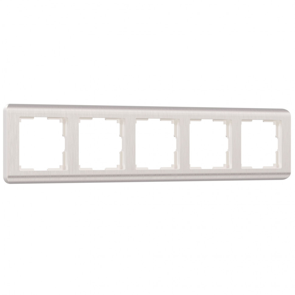 Рамка из поликарбоната на 5 постов Stream перламутровый W0052113 фото 1 &mdash; Multielectrika