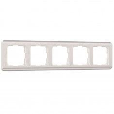 Рамка из поликарбоната на 5 постов Stream перламутровый W0052113 &mdash; Multielectrika