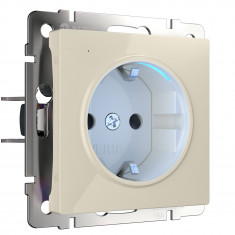 Розетка с подсветкой (слоновая кость) W1171403 &mdash; Multielectrika