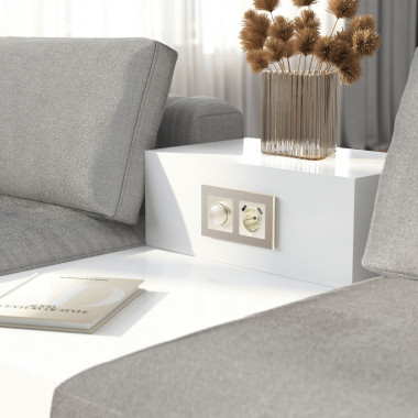 Рамка из стекла на 2 поста Senso шампань soft-touch W0023111 — Multielectrika