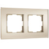 Рамка из стекла на 2 поста Senso шампань soft-touch W0023111 фото 1 &mdash; Multielectrika