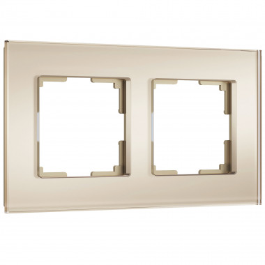 Рамка из стекла на 2 поста Senso шампань soft-touch W0023111 &mdash; Multielectrika