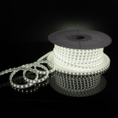 Светодиодная лента 220 В 8 Вт/м 60 Led/м 2835 IP65, холодный белый 6500K, 50 м Лента светодиодная 220V 8W 60Led 2835 IP65 холодный белый, 50 м — Multielectrika