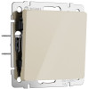 Выключатель одноклавишный проходной (айвори акрил) W1112043 фото 1 — Multielectrika