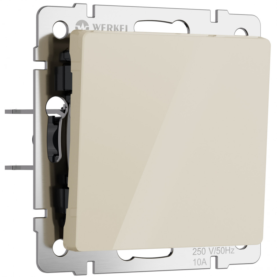 Выключатель одноклавишный проходной (айвори акрил) W1112043 фото 1 &mdash; Multielectrika
