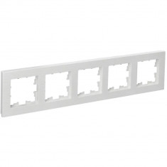 Рамка на 5 поста IEK Brite РУ-5-Бр белый рифленый &mdash; Multielectrika