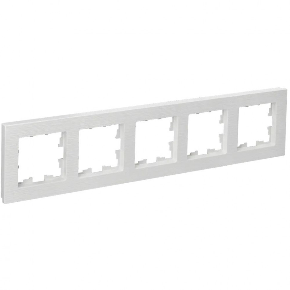 Рамка на 5 поста IEK Brite РУ-5-Бр белый рифленый фото 1 — Multielectrika