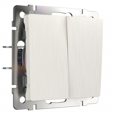 Выключатель двухклавишный (перламутровый рифленый) W1120013 &mdash; Multielectrika