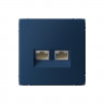 Розетка двойная RJ-45 Systeme Electric ArtGallery кат.6А, аквамарин