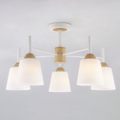 Потолочная люстра со стеклянными плафонами 70085/5 белый &mdash; Multielectrika