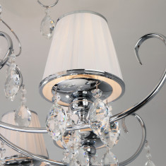 Потолочная люстра с тканевыми абажурами 10021/8 хром &mdash; Multielectrika