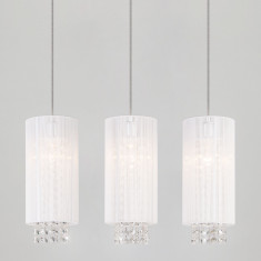 Подвесной светильник с тканевыми абажурами 1188/3 хром &mdash; Multielectrika