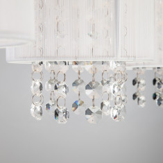 Подвесной светильник с тканевыми абажурами 1188/3 хром &mdash; Multielectrika