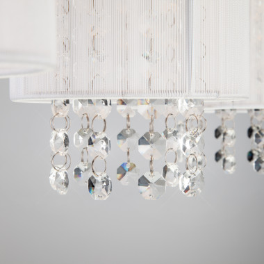 Подвесной светильник с тканевыми абажурами 1188/3 хром — Multielectrika