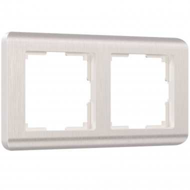 Рамка из поликарбоната на 2 поста Stream перламутровый W0022113 &mdash; Multielectrika