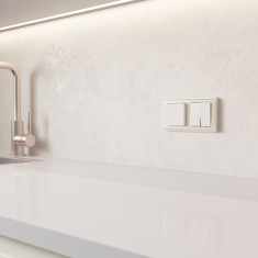 Рамка из поликарбоната на 2 поста Stream перламутровый W0022113 &mdash; Multielectrika