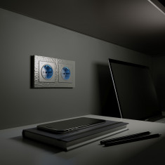 Розетка с подсветкой (серебряный) W1171406 &mdash; Multielectrika