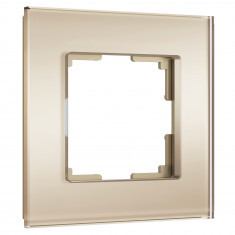 Рамка из стекла на 1 пост Senso шампань soft-touch W0013111 &mdash; Multielectrika