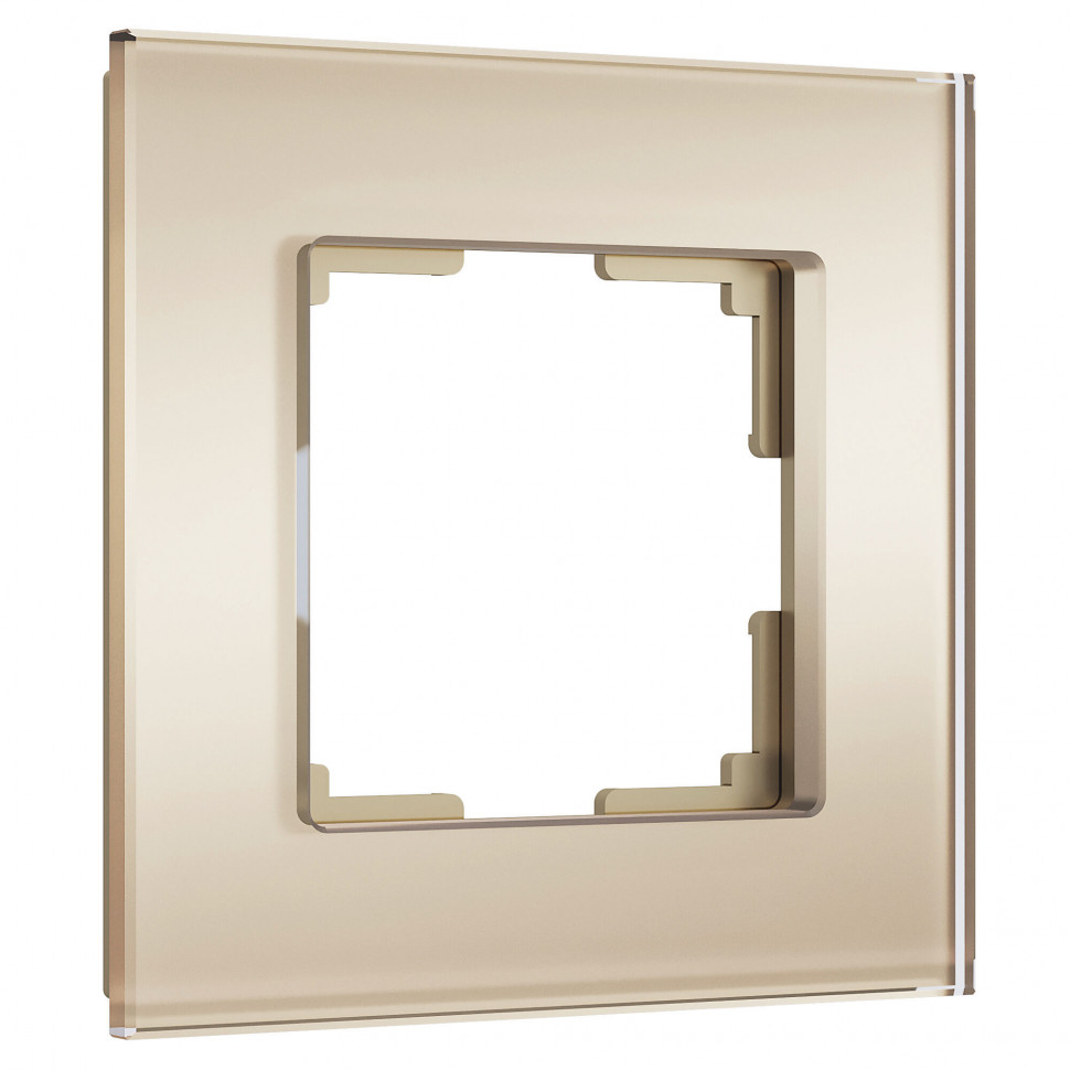 Рамка из стекла на 1 пост Senso шампань soft-touch W0013111 фото 1 &mdash; Multielectrika