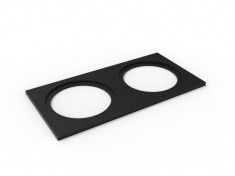 Рамка двойная для SWG PRO MINI COMBO, квадратная, черная &mdash; Multielectrika