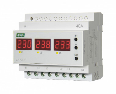 Реле напряжения (трёхфазный-АС / Ампер-40 / Контакт-3NO) CP-723-3 — Multielectrika