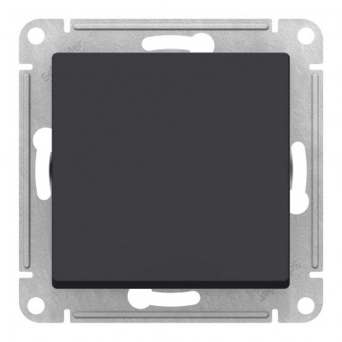 Переключатель одноклавишный Systeme Electric AtlasDesign Aqua IP44, карбон — Multielectrika