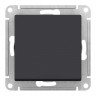 Переключатель одноклавишный Systeme Electric AtlasDesign Aqua IP44, карбон