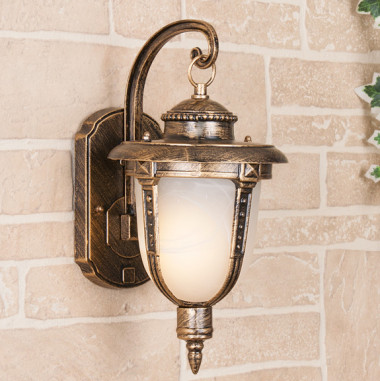 Atlas D черное золото уличный настенный светильник GLYF-2010D — Multielectrika