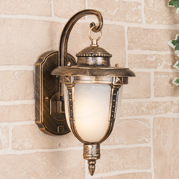 Atlas D черное золото уличный настенный светильник GLYF-2010D фото 1 — Multielectrika