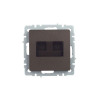 Розетка компьютерная двойная кат.5E RJ45 IEK Brite РК10-2-БрТБ темная бронза фото 2 — Multielectrika