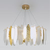 Умная подвесная люстра с фактурным стеклом 326/10 золото фото 3 — Multielectrika